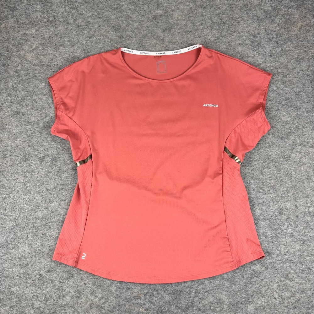 Decathlon Artengo Dry 500 Crew Neck Soft Tennis T-Shirt Pink Womens Small S